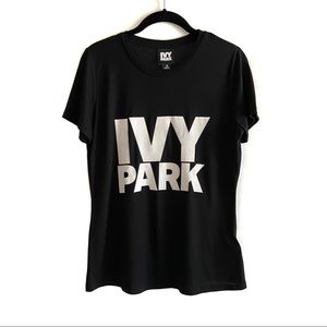 Ivy Park Logo Crew Neck Black T-Shirt Women Size M